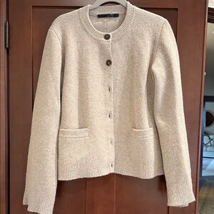 Jenni Kayne Cooper Cardigan Classic Beige NWOT
